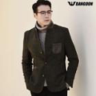 Elbow-patch Contrast-trim Wool Blend Jacket