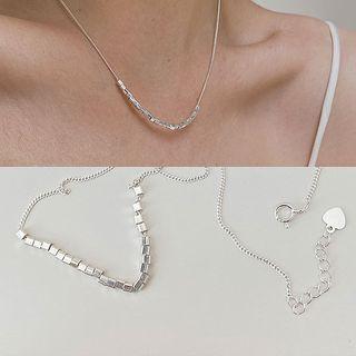 Geometric Necklace 1 Pc - Silver - One Size