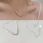 Geometric Necklace 1 Pc - Silver - One Size