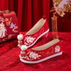 Floral Embroidered Traditional Chinese Wedding Flats