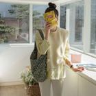 Pocket-front Drawstring-trim Knit Vest