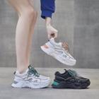 Contrast Lace Platform Sneakers