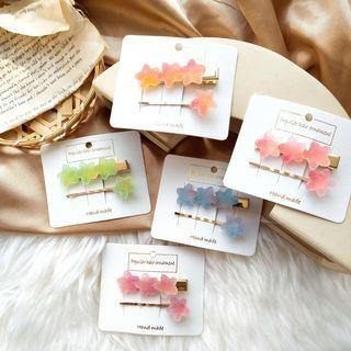 Set: Gradient Star Resin Hair Clip + Hair Pin