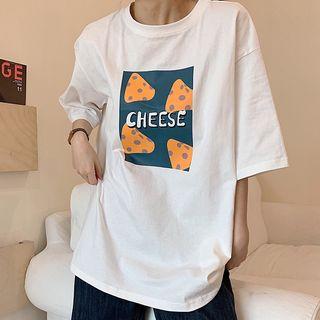 Short-sleeve Chess Print T-shirt