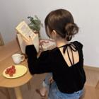 Tie Back Blouse Black - One Size