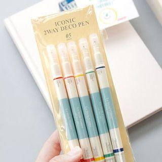 Set Of 5: Double Ended Highlighter