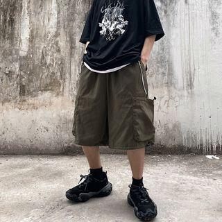 Side-pocket Drawstring Shorts