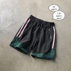 Color Block Striped Trim Shorts