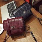 Embossed Chain Strap Crossbody Bag