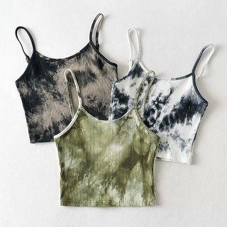 Round Neck Tie Dye Cropped Camisole Top
