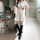 Puff-sleeve Tiered Shirtdress