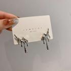 Melting Alloy Earring 1 Pair - Stud Earring - S925 Silver Needle - Silver - One Size