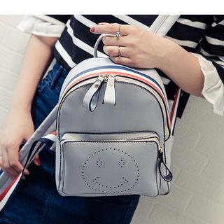 Smiley Face Perforated Backpack
