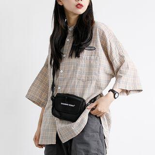 Pocket-front Check Short-sleeve Shirt