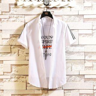 Short-sleeve Side Stripe Shirt