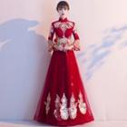 Sequined Cheongsam Wedding Gown