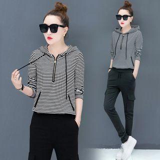 Set: Hooded Long-sleeve T-shirt + Sweatpants