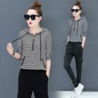 Set: Hooded Long-sleeve T-shirt + Sweatpants
