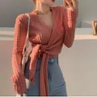 Chunky Knit Tied Knit Top