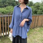 3/4-sleeve Draped Top
