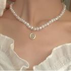 Faux Pearl Choker Necklace Necklace - One Size