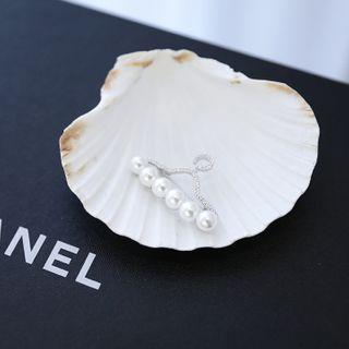 Faux-pearl Brooch Silver - One Size