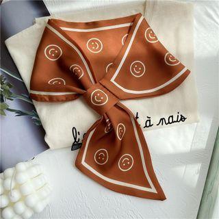 Smiley Face Print Light Scarf