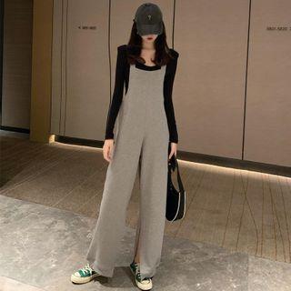 Long-sleeve T-shirt / Wide Leg Jumper Pants