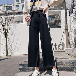Wide Chiffon Cropped Pants