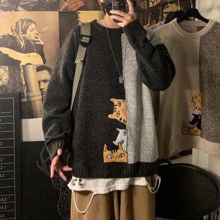 Car Embroidered Sweater