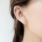 925 Sterling Silver Lock & Key Earring Ear Stud - 1 Pair - Gold - One Size