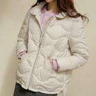 Button-side Duck-down Quilted Jacket