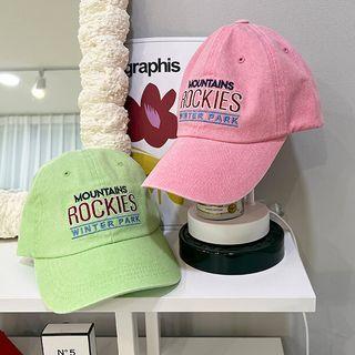 Letter-embroidered Pigment Baseball Cap