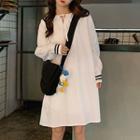 Long-sleeve Sailor Collar Mini Shirt Dress