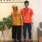 Loose-fit Lettering Round-neck T-shirt