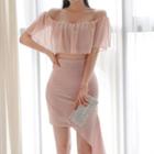 Off Shoulder Mock Two Piece Mini Dress