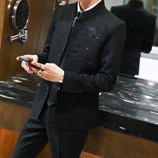 Embroidered Single Breasted Jacket