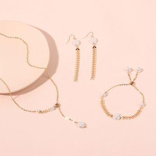 Faux-pearl Necklace / Bracelet / Earring / Set
