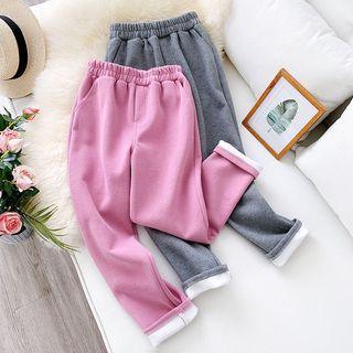 Fleece Lined Elastic-waist Sweatpants