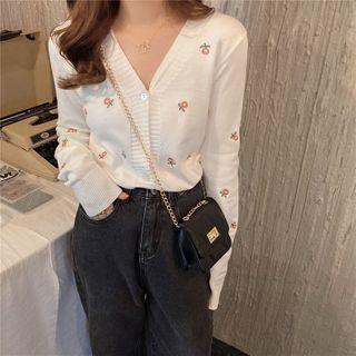 Floral Print Long-sleeve Cardigan