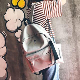 Set: Ring-accent Backpack + Pouch