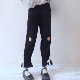 Embroidered Harem Pants Pants - Dark Gray - One Size