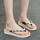 Embellished Platform Flip-flops