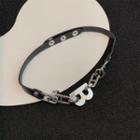 Chain Letter Choker 1pc - Silver - One Size