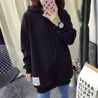 Long-sleeve Applique Hooded Top