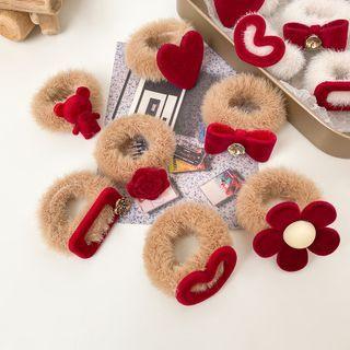 Set Of 7: Fluffy Hair Clip