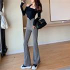 Zigzag Pattern Boot-cut Pants