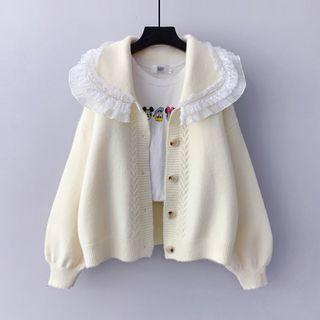 Mesh Ruffled Cardigan