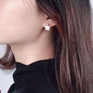 Irregular Freshwater Pearl Dangle Earring 1 Pair - 925 Sterling Silver - Oval - One Size