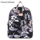 Set: Floral Print Backpack + Tote Bag